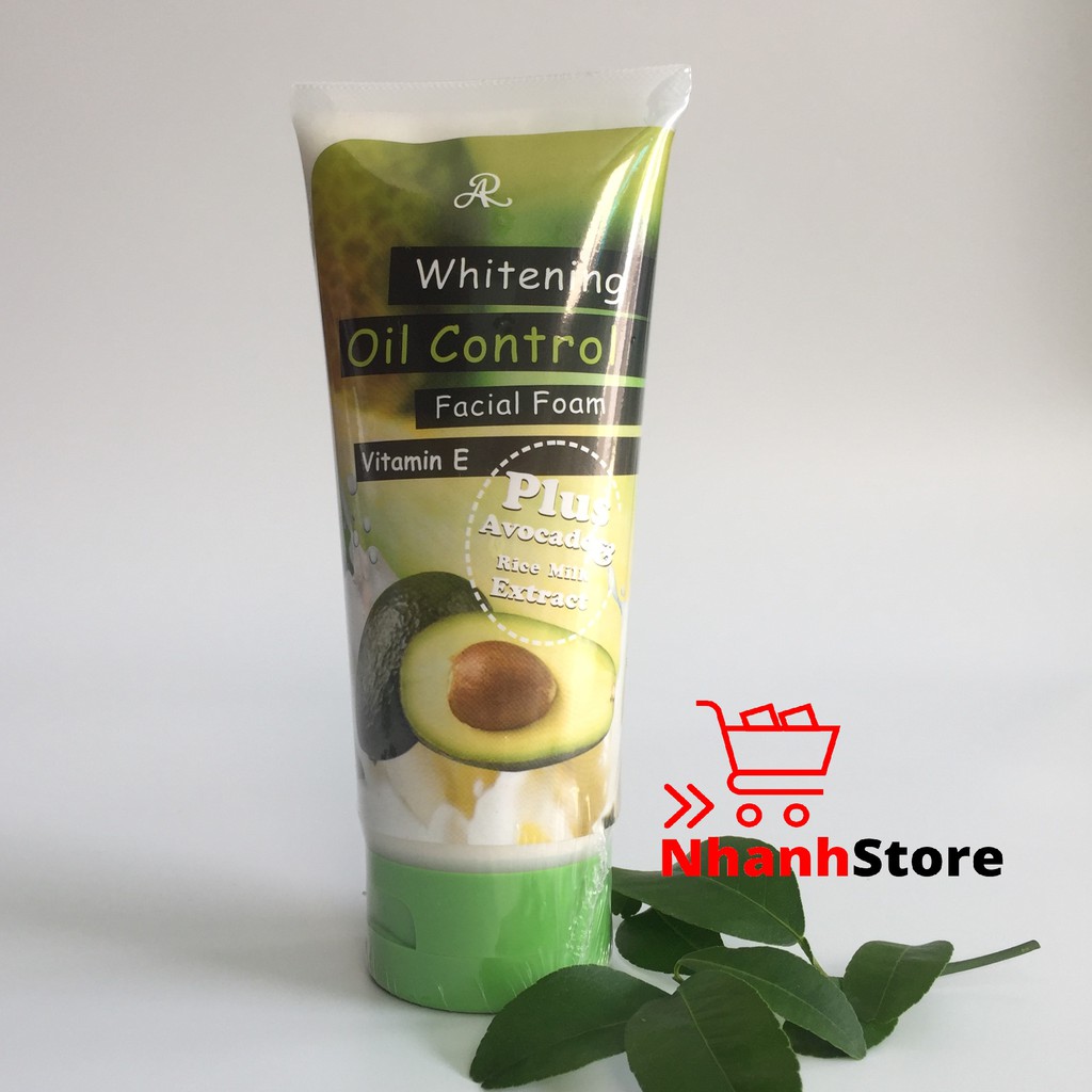 Sữa rửa mặt bơ Aron Whitening Oil Control 210g