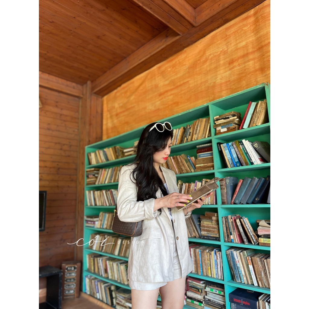 Quần short blazer linen prenium Cói Design