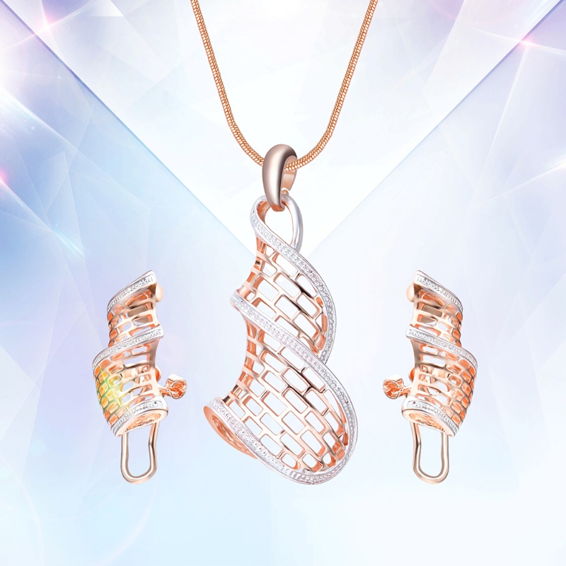 1 Bộ Vòng cổ Và Bông Tai Thời Trang Cho Cô Dâu