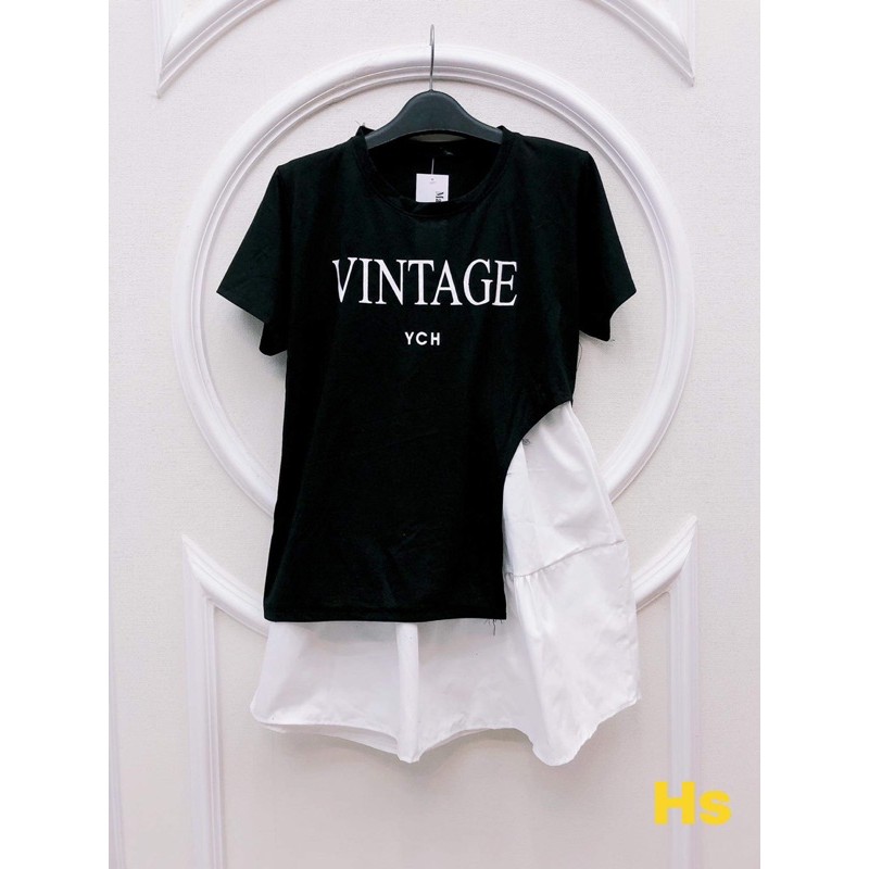 Sét áo VINTAGE + chân váy trắng HS61 | BigBuy360 - bigbuy360.vn