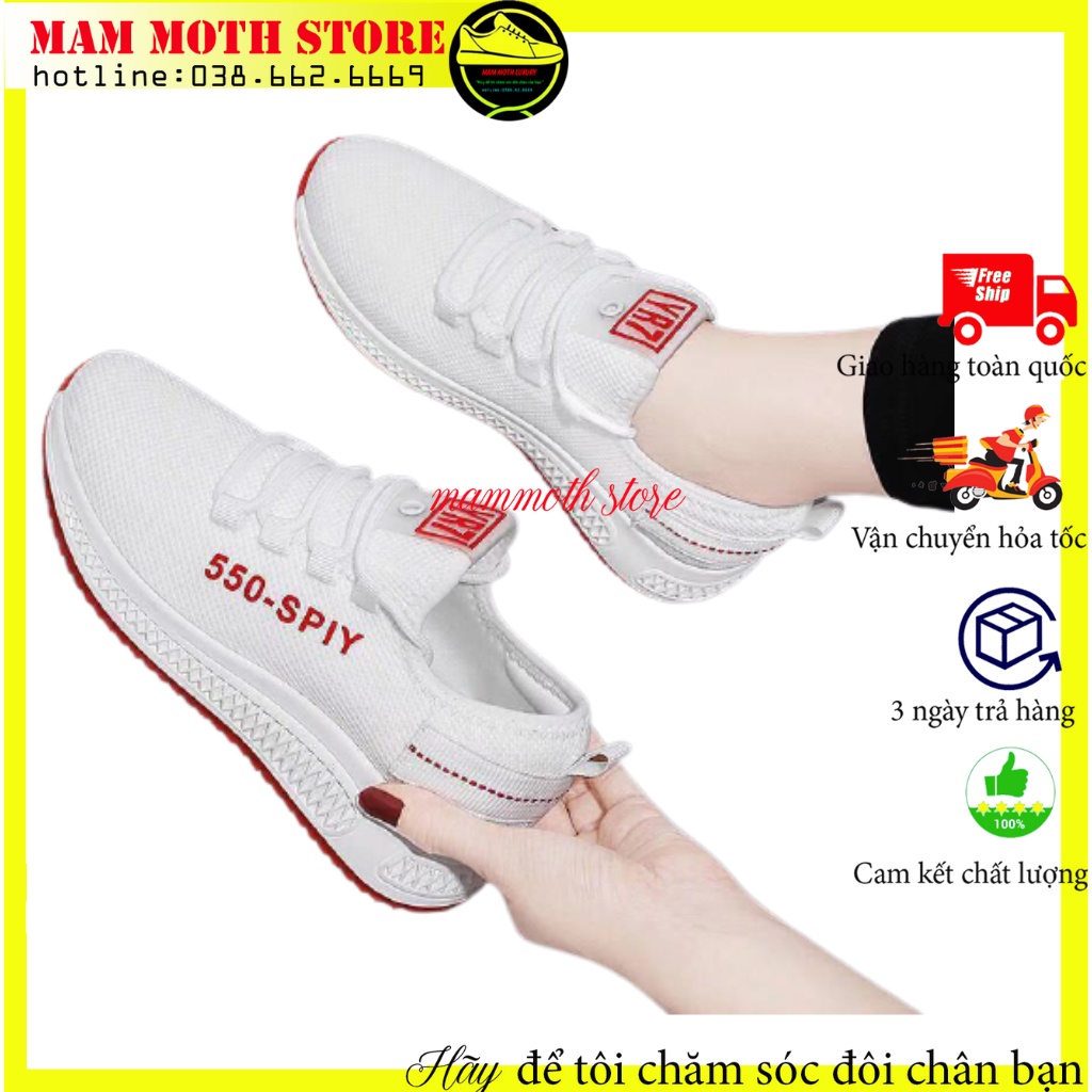 Giày thể thao, giày sneaker 550 SPIY màu đen nam nữ đi đẹp full size shop MAMMOTH