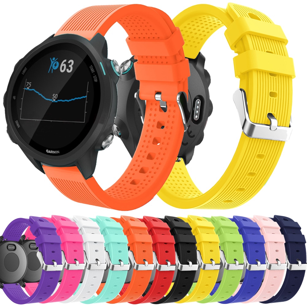 Dây Đeo Silicone 20mm Thay Thế Cho Garmin Forerunner 245 245M 645 645 music