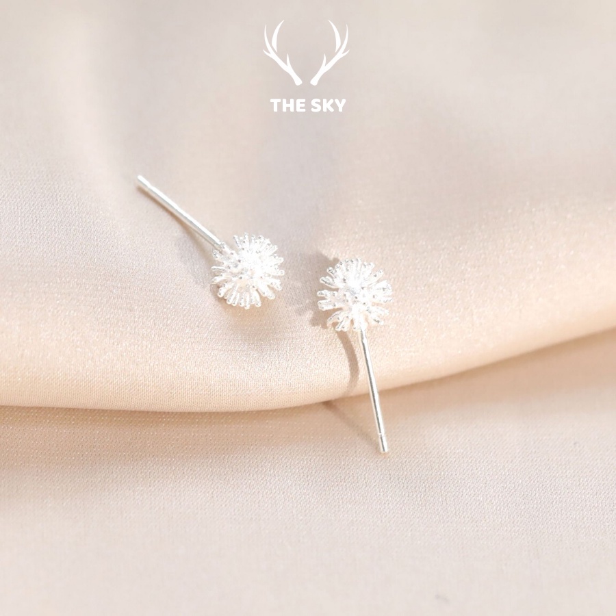 Khuyên Tai Bạc S92551, Bông Tai Nữ Hình Hoa Bồ Công Anh Thiết Kế Đơn Giản Xinh Xắn Đáng Yêu Phong Cách Hàn Quốc