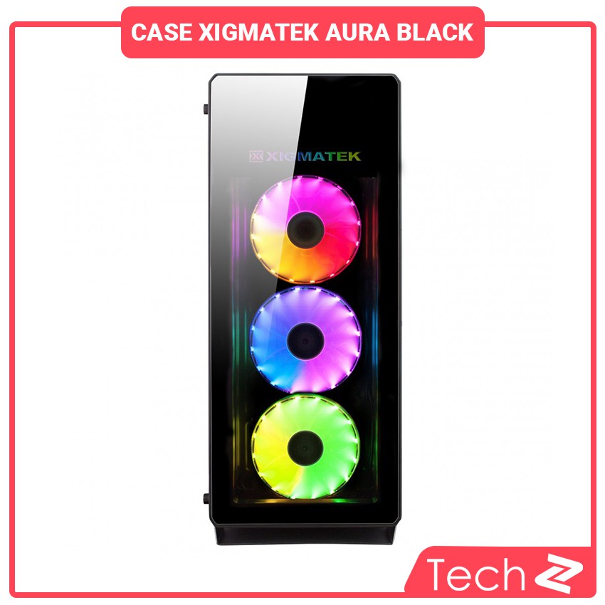 Vỏ cây máy tính Xigmatek AURA (3 Fan Led RGB,  ATX, Micro-ATX, ITX)