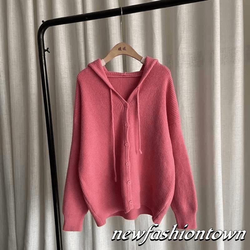 Tw Áo Khoác cardigan Dệt Kim Tay Dài Màu Trơn Phối Nút Và Dây Rút Phong Cách Hàn Quốc Thích Hợp Đi Tiệc / Du Lịch Chất Lượng Cao Cho Nữ