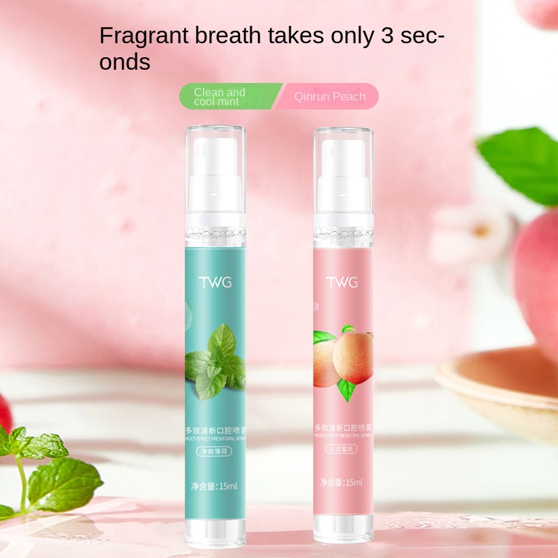 Bình Xịt Thoáng Khí Đào Bạc Hà Đào Loại Bỏ Hơi Thở Xấu