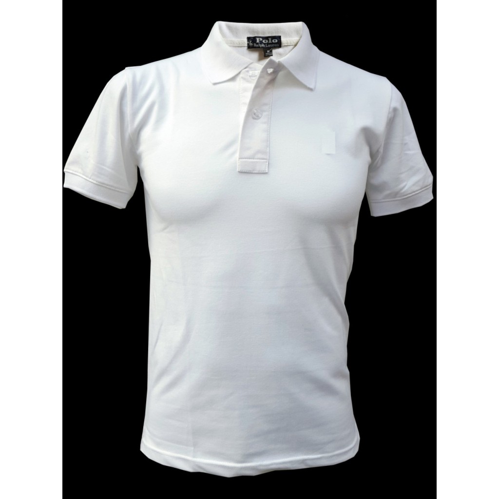 ÁO THUN PO LO MÀU TRẮNG NAM / NỮ CỘC TAY CỔ BẺ LVV4