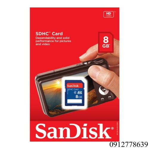 Thẻ nhớ SD SanDisk 8GB Class 4 | BigBuy360 - bigbuy360.vn