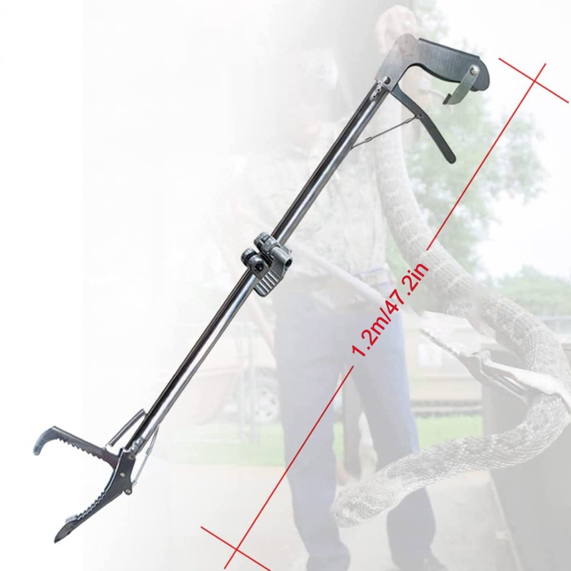 Máy Bắt Rắn Bằng Thép Không Gỉ 47 Chuyên Nghiệp Với Tay Cầm Chắc Chắn Cho Bò Sát