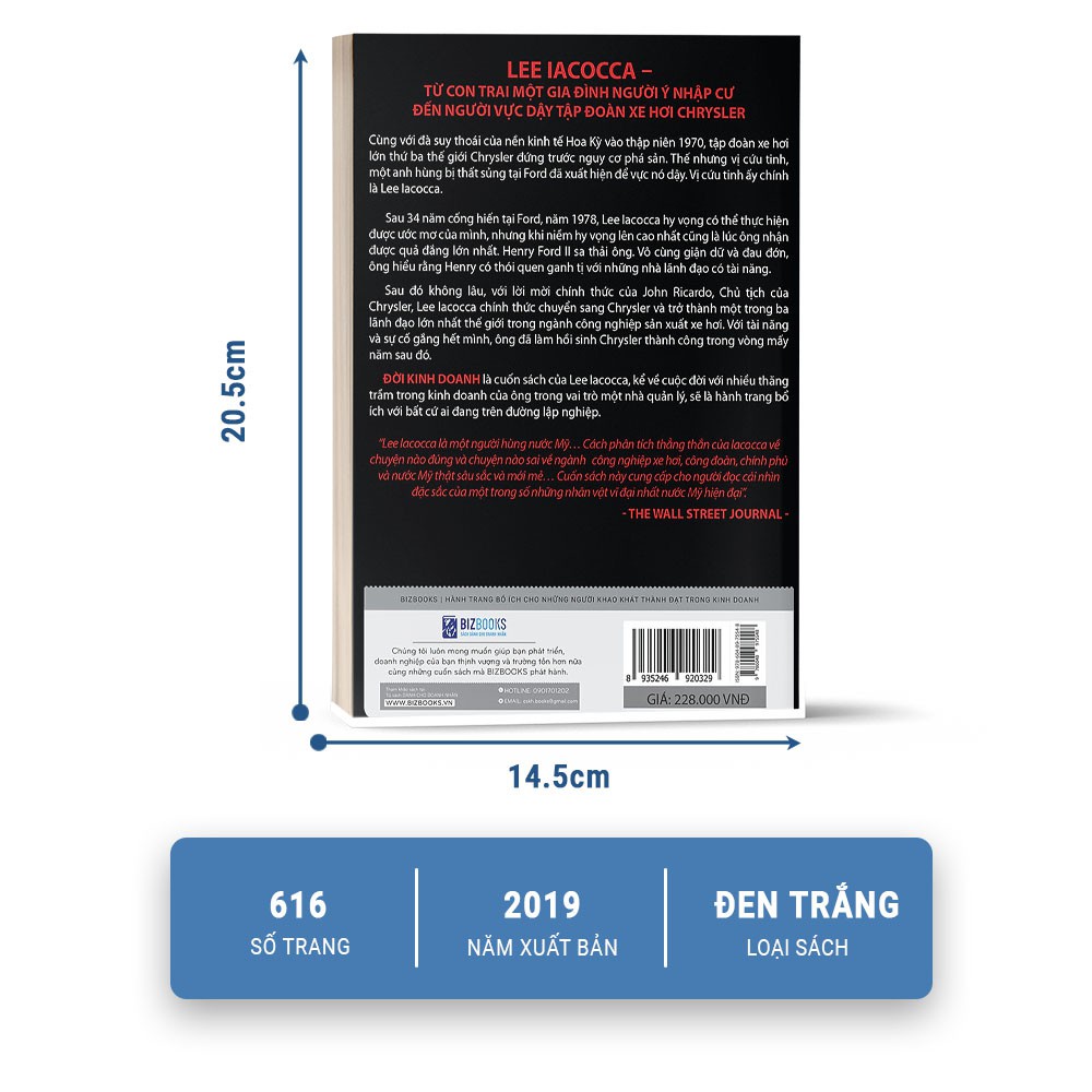 Sách - Iacocca: Đời Kinh Doanh – Bí mật Phía Sau Thành Công Của Ông Trùm Xe Hơi Nước Mỹ - BizBooks