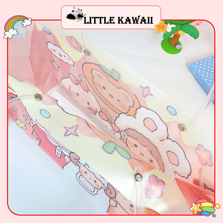 Túi nhựa đựng quà size 27x9x19cm mẫu bé gái cute