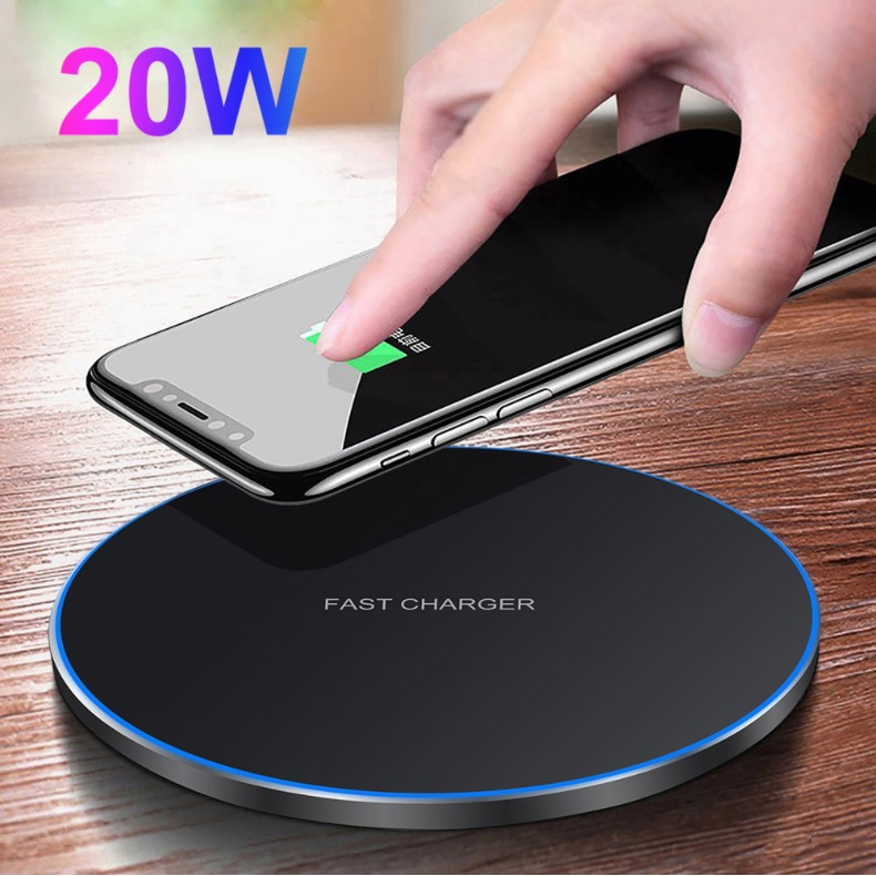 The new disc wireless charger 20W fast charge is suitable for Apple 12 mobile phone wireless charging matte type