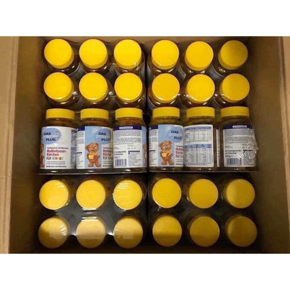 ĐỨC - Kẹo gấu Mivolis DM bổ sung vitamin tổng hợp giúp bé ăn ngon, tăng sức đề kháng hộp 60 viên