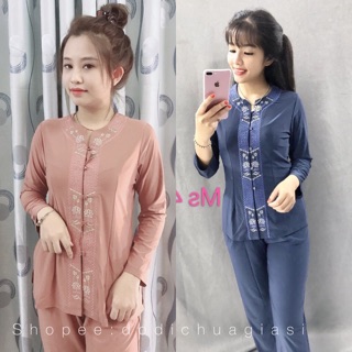 Thun Khoá Lắc Sen # Đồ Lam Đi Chùa # Đồ Bộ Nữ # Quần Áo