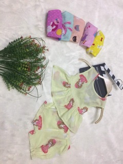 Set bộ lanh bé gái kèm ảnh thật