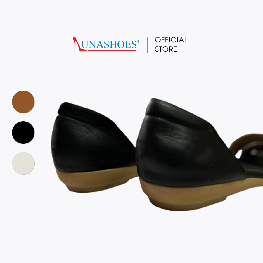 Sandal đế bằng nữ da bò mềm LUNASHOES 6604 bảo hành 2 năm 1 đổi 1