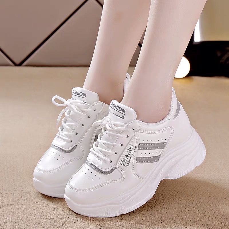 giày thể thao nữ độn đế sneaker tăng chiều cao 5cm hot năm 2021 CKP523