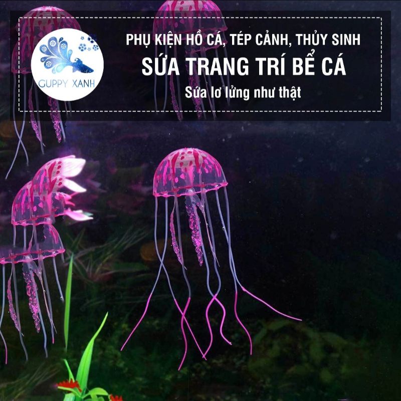 Sứa biển trang trí bể cá, phát sáng và treo lơ lững