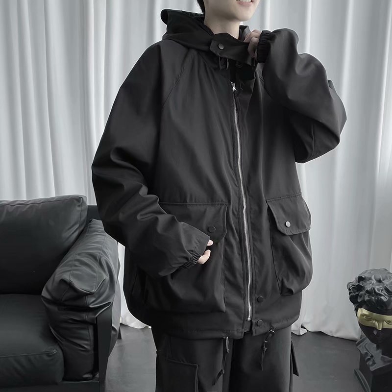 Áo Khoác Nam Có Mũ Trùm Đầu Thiết Kế Nhiều Túi Thời Trang Phong Cách Hàn Quốc | BigBuy360 - bigbuy360.vn