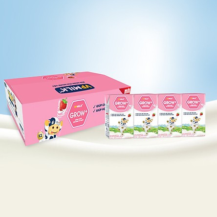 Thùng 48 hộp sữa tiệt trùng VPMilk Grow + 110ml