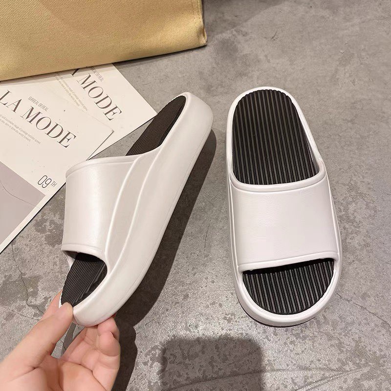 Dép bánh mì đúc quai ngang đế Đệm siêu êm Trơn - Gấu