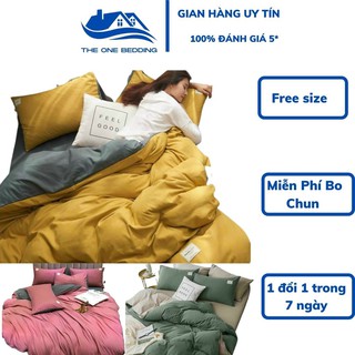 Bộ chăn ga gối cotton Tici cao cấp The one bedding  phong cách Hàn Quốc đủ size -đủ màu