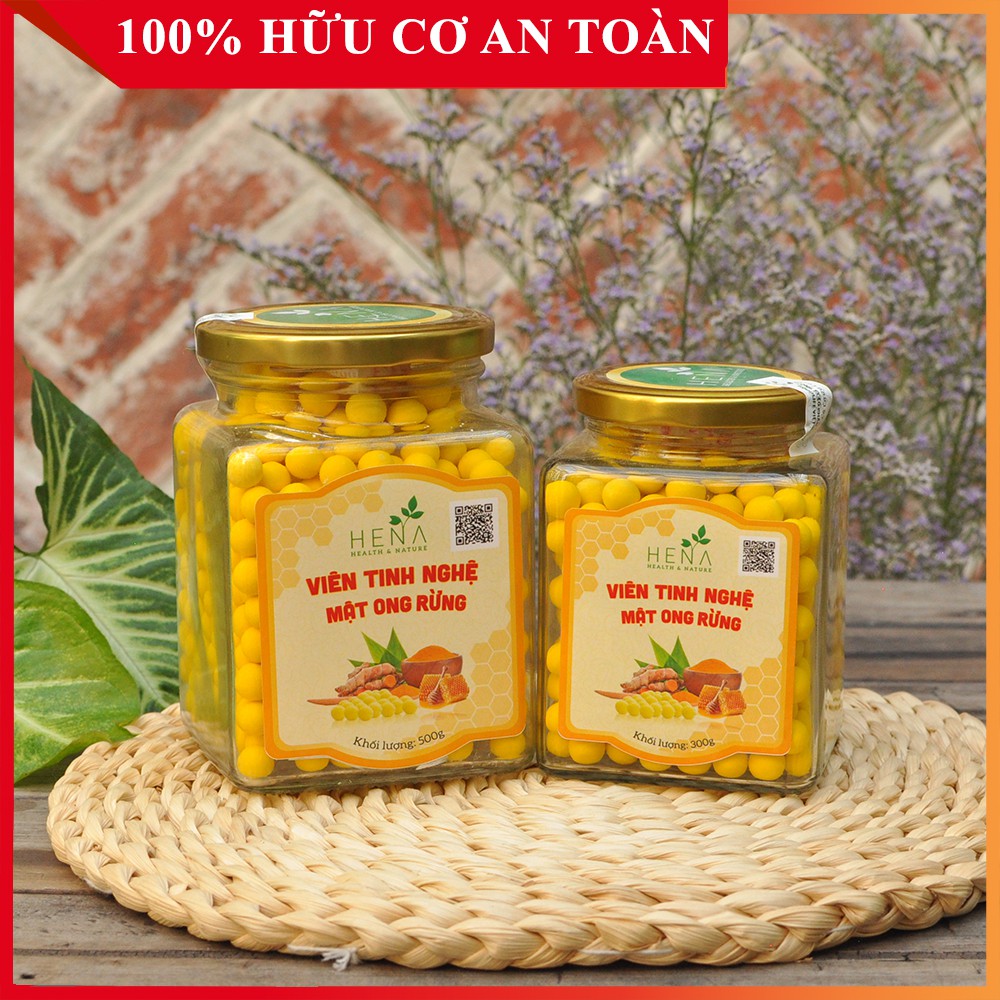 Nghệ Viên Mật Ong , Viên Nghệ Mật Ong HENA Cao Cấp , Viên Tinh Bột Nghệ. Tinh bột nghệ, mầm đậu nành