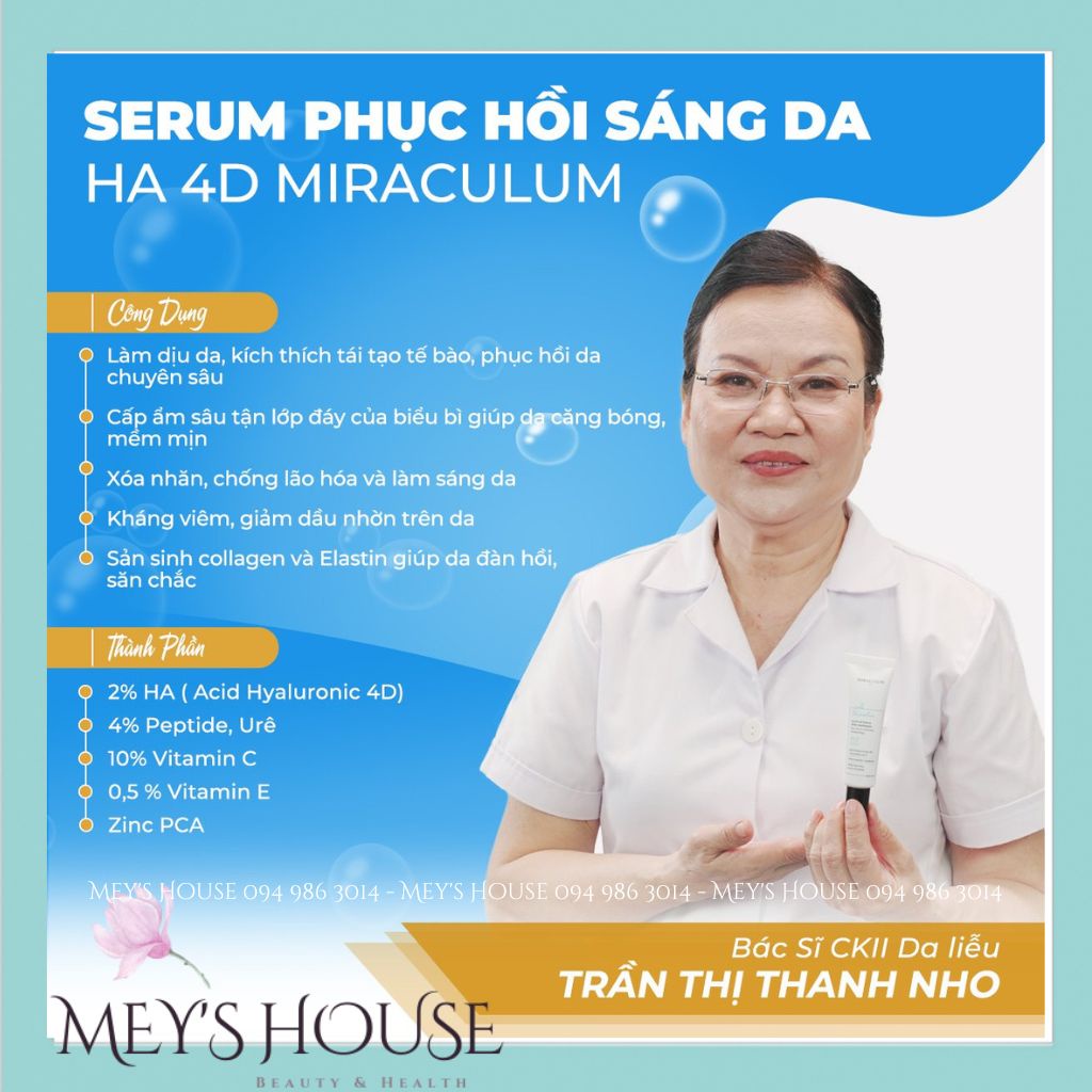 Serum Sáng Da, Serum dưỡng da, Serum HA Miraculum Woda Termalna Cấp Ẩm Phục Hồi 30ml