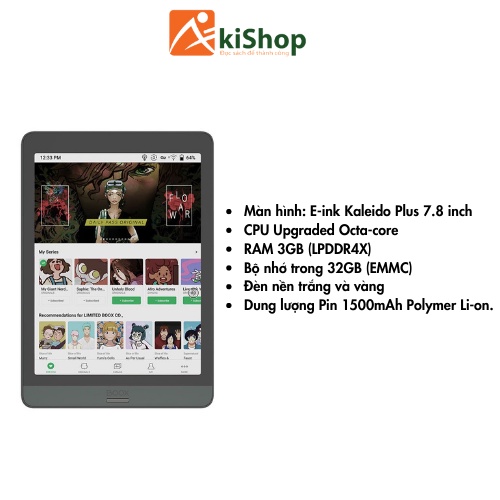 Máy đọc sách Eink màu cao cấp Boox Nova 3 Color 32 GB