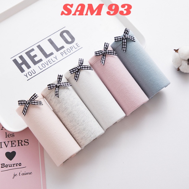 Quần Lót Nữ Cotton Đính Nơ Dễ Thương, Thông Hơi Kháng Khuẩn💖FREESHIP💖 Quần Lót Nữ Cao Cấp Nhiều Màu Xinh Xắn – SAM93 Q15