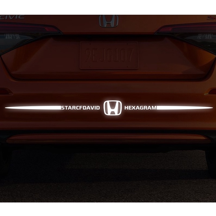 Tem Decal Dán Trang Trí Xe Ô Tô Laser Phản Quang Biểu Tượng "STARCFDAVID - Logo Hãng Xe - HEXAGRAM"