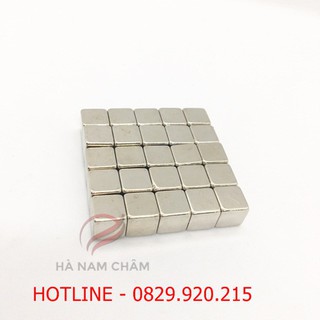 nam châm hình vuông các cạnh là 10mm mạ nikel