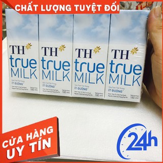 Sữa tươi TH TrueMilk ít đường 180ml lốc 4 hộp