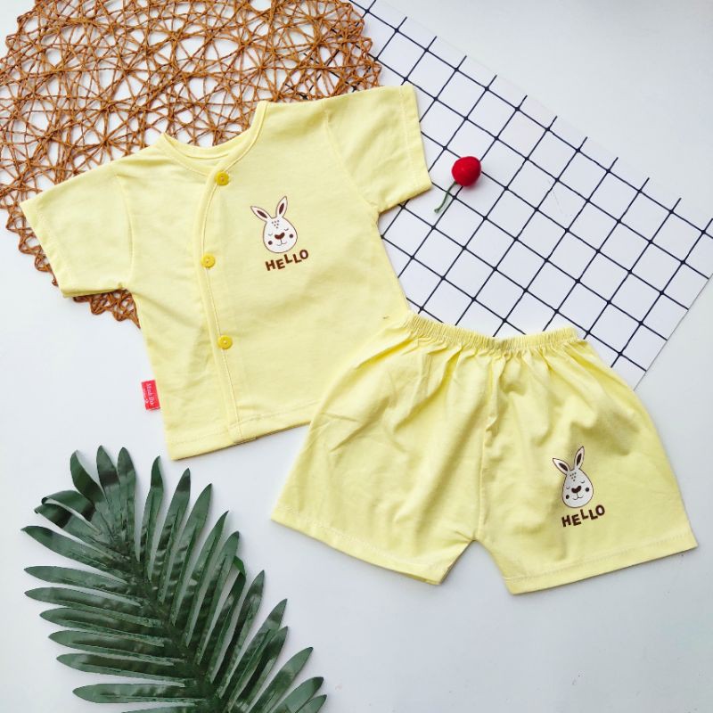Bộ cộc sơ sinh cài khuya vẹo đẹp cho bé