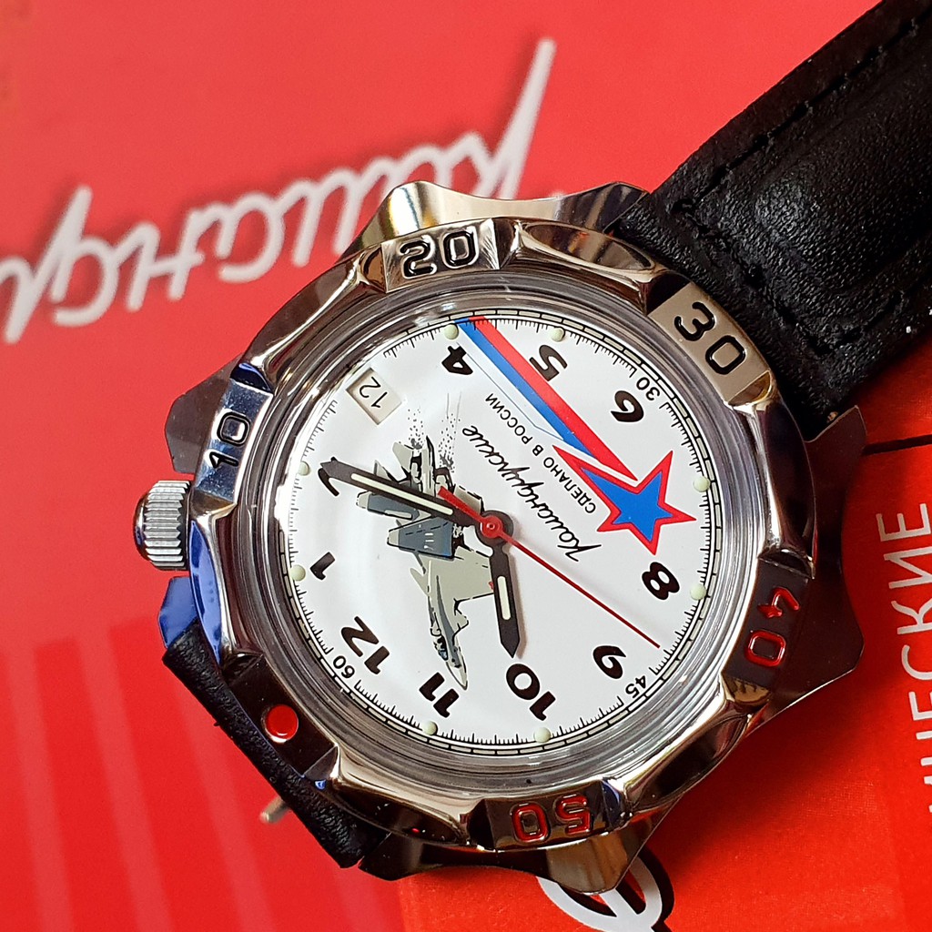 Đồng hồ nam Vostok máy cơ lên giây, size mặt 40. Đồng hồ Nga Vostok chính ủy Komandirskie 531764