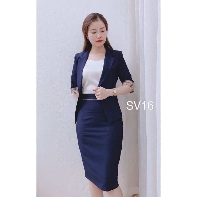 Áo Vest Nữ Công Sở Tay Dài Cao Cấp - LELY-SV010- Xanh Than, Cực Sang, Nữ Tính