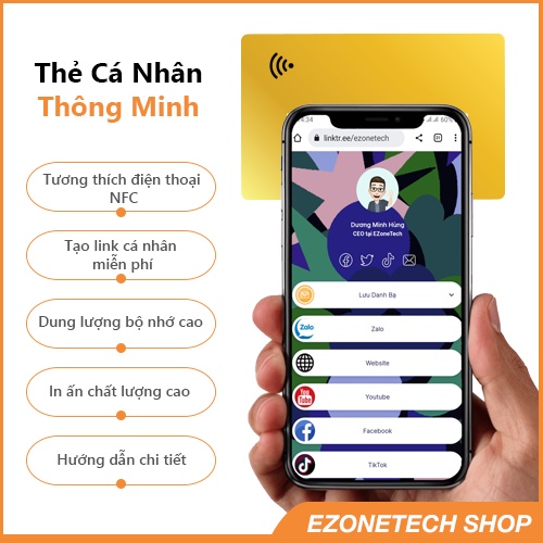 Thẻ Từ Thông Minh Ghi Đọc Bằng Điện Thoại Danh Thiếp 4.0