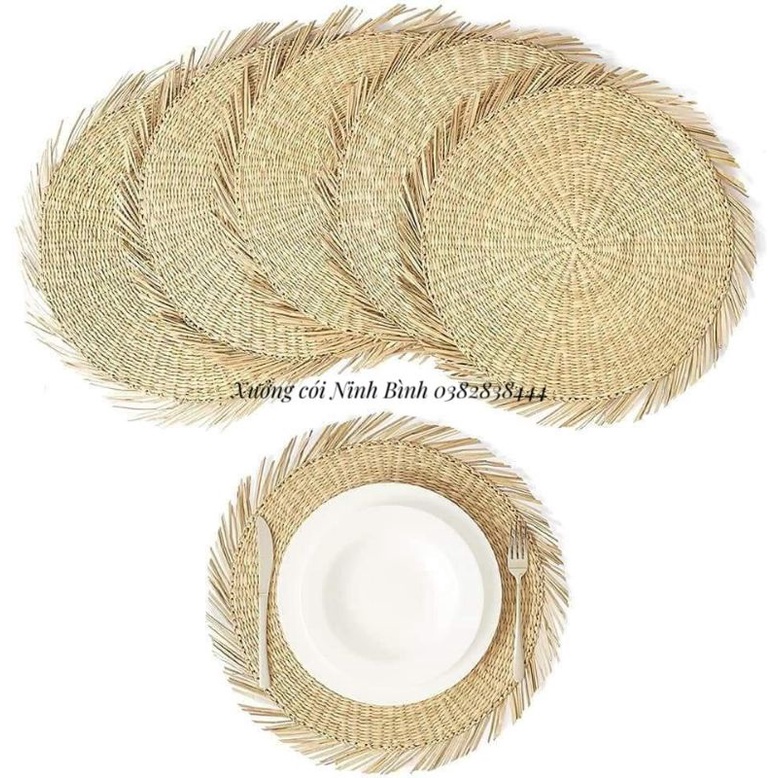 Tấm lót bàn ăn bằng cói/lót Ly/lót Đĩa