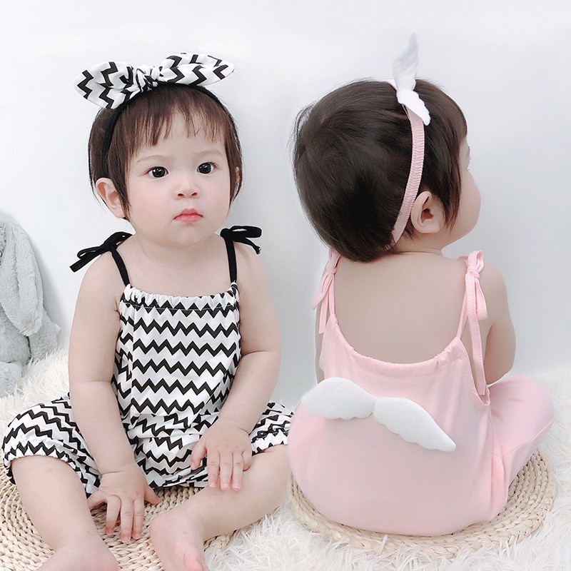 Body 2 Dây Kèm Nơ Tuban Bé Gái Chất Cotton Mịn Đẹp