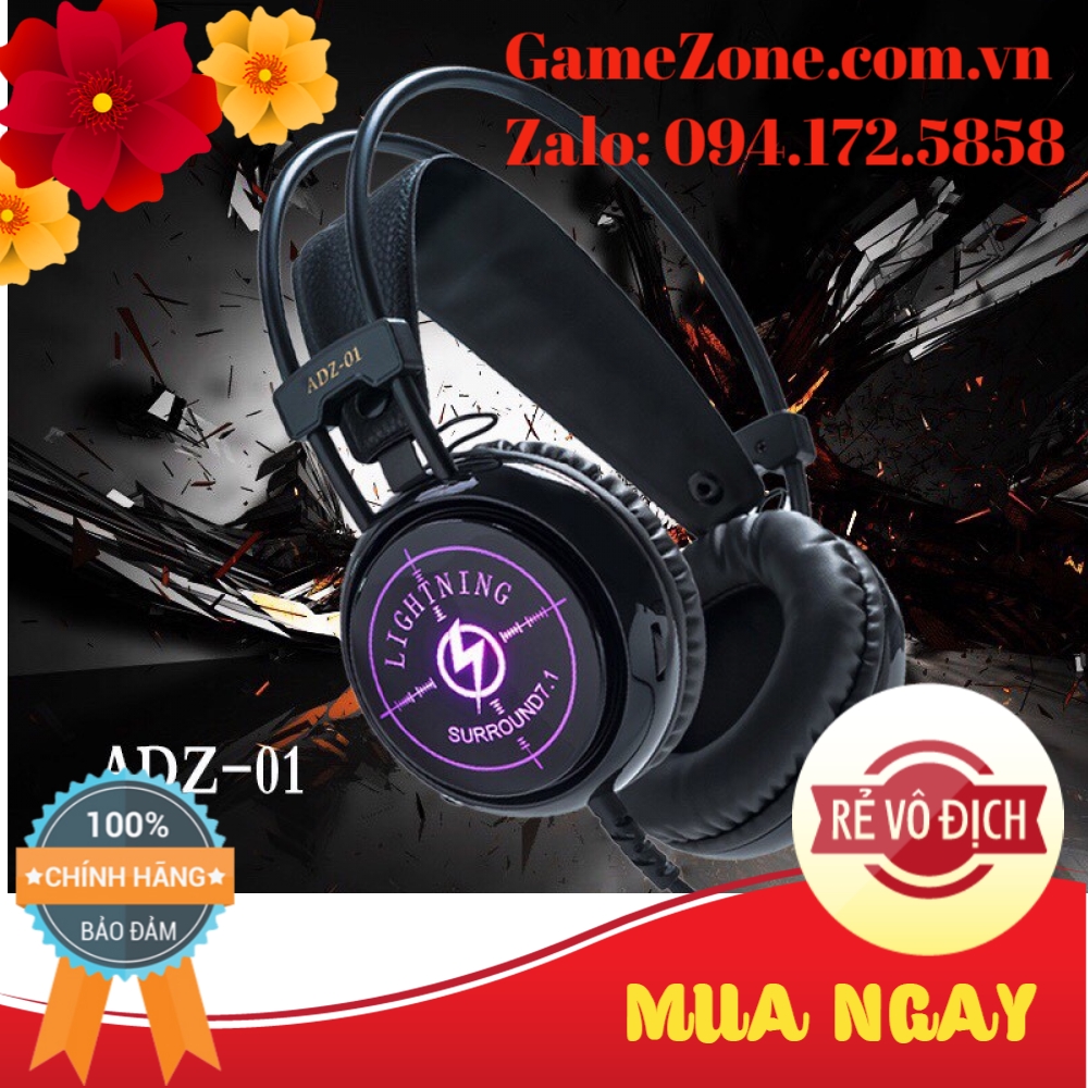 TAI NGHE GAMING LIGHTNING ADZ01 - GIẢ LẬP ÂM THANH 7.1 | WebRaoVat - webraovat.net.vn