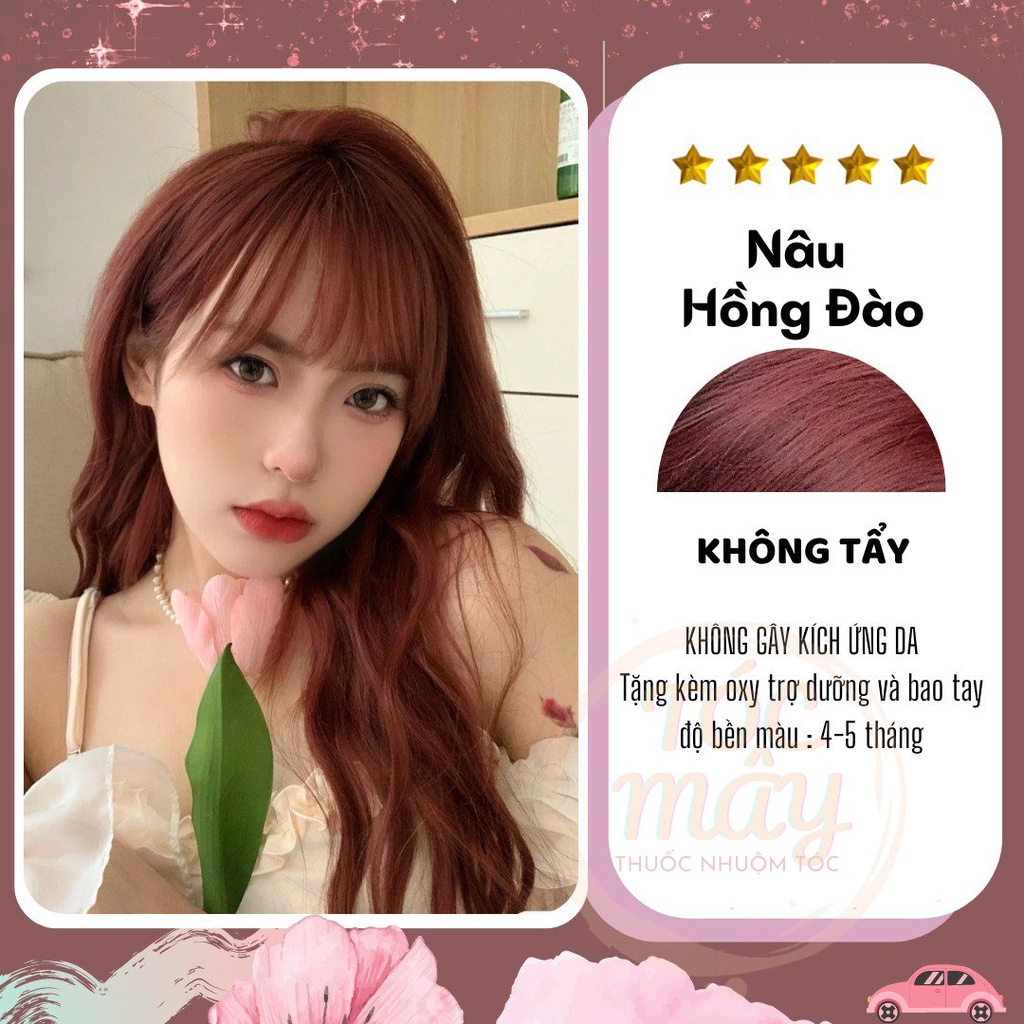 Thuốc nhuộm tóc Nâu hồng đào không tẩy