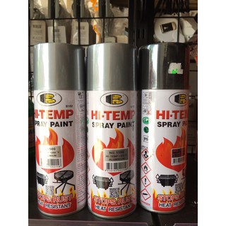 Sơn xịt chống cháy Bosny 400cc màu đen mờ, màu bạc