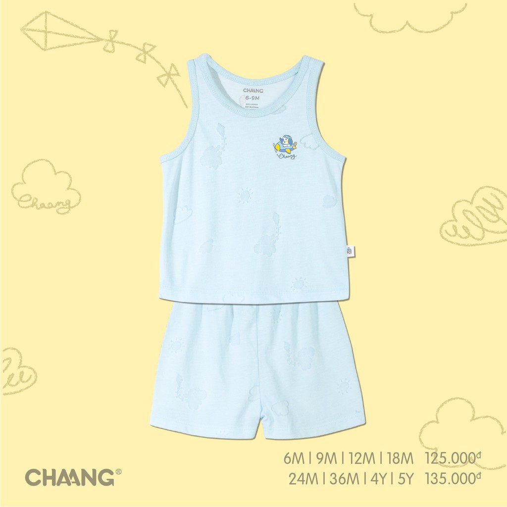 [Mã SKAMCLU7 giảm 10% cho đơn từ 0Đ] [CHÍNH HÃNG] Bộ ba lỗ Summer xanh blue trẻ em Chaang