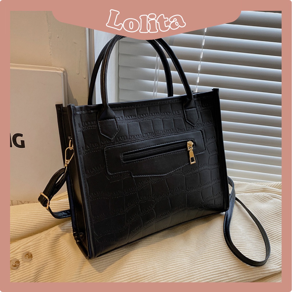 Túi xách nữ công sở da rắn cỡ đeo chéo LOLITA