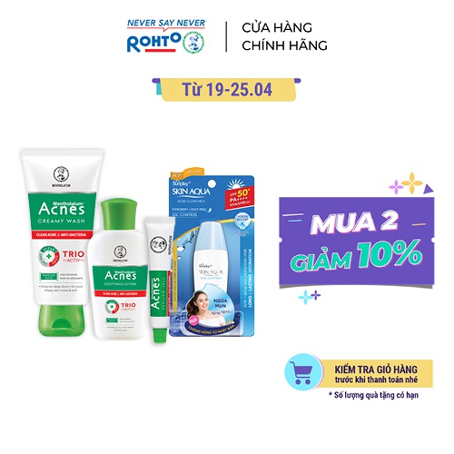 Bộ sản phẩm chống nắng ngừa mụn Sunplay Acnes