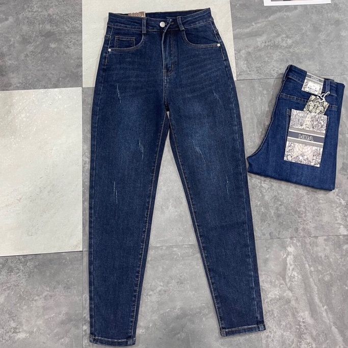 QUẦN JEANS  DÁNG BOYFRIEND NỮ MÀU ĐEN LỠ