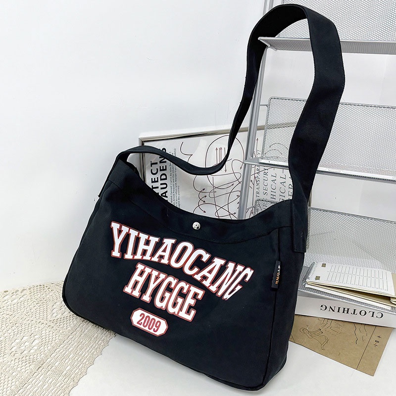 Túi đeo vai YADOU bằng vải canvas phong cách Nhật Bản thời trang cho nam nữ