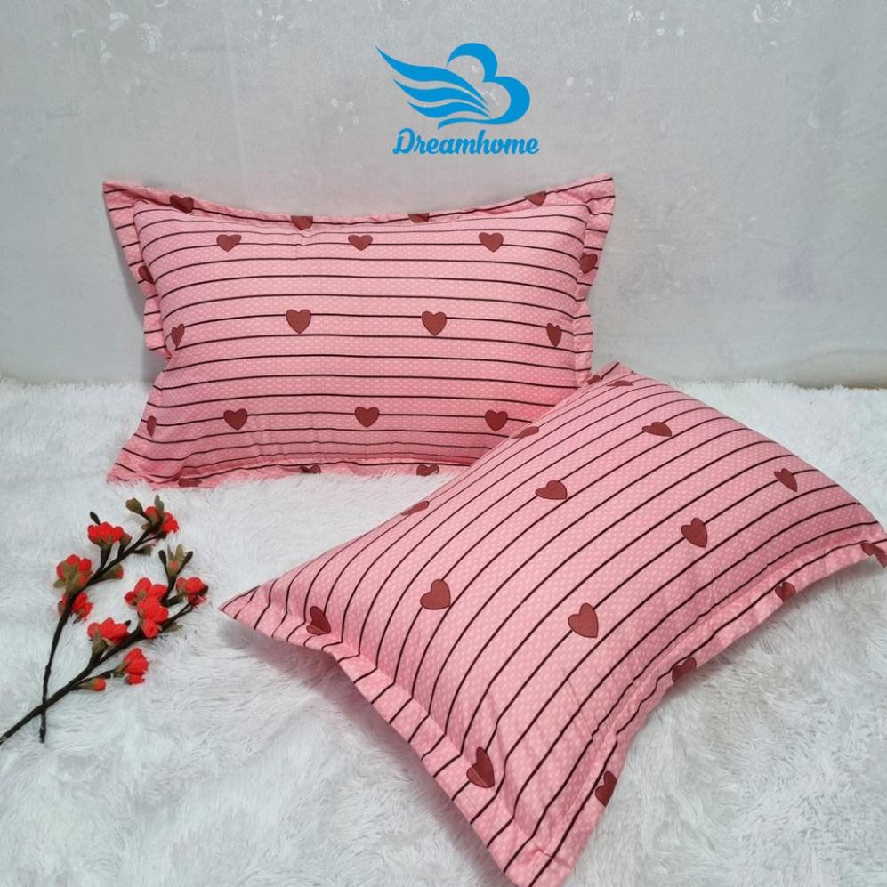 1 Đôi (2 cái) Vỏ gối nằm Cotton poly dây khóa kéo vỏ gối size 40x60cm