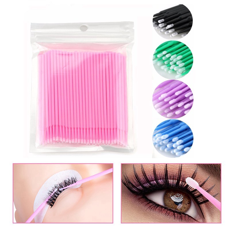 [Hàng mới về] Bộ 100 cây cọ chải mascara dùng 1 lần chuyên dụng