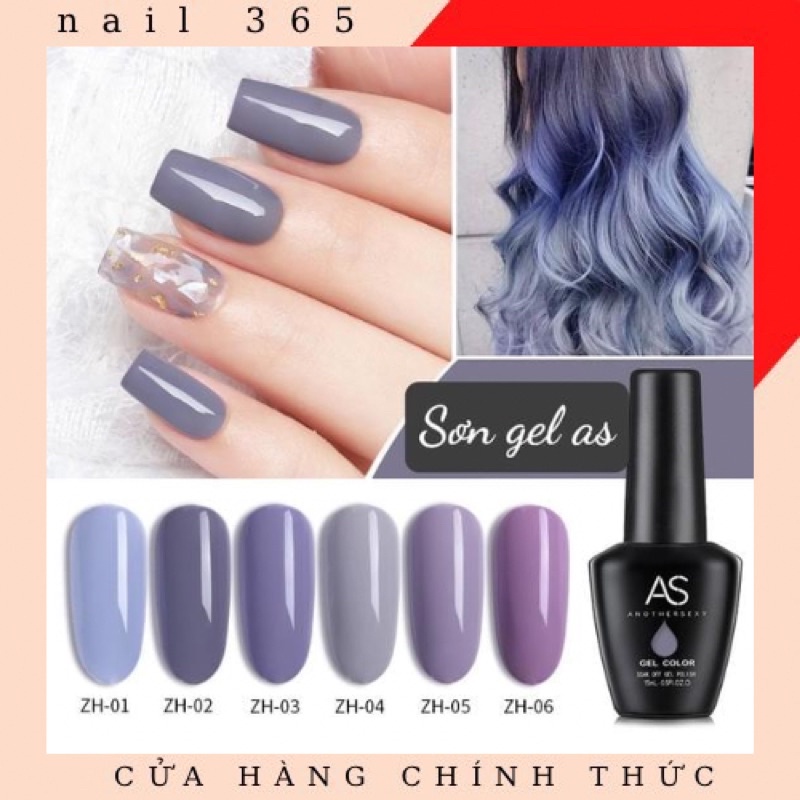Sơn gel AS cao cấp tone mầu khói mã ZH ( chai đen )